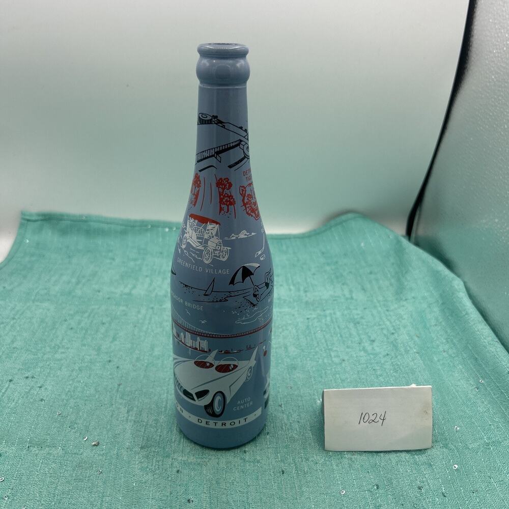 ABCB BOTTLE CONVENTION DETROIT 1960 BLUE BOTTLE VERY GOOD CONDITION!